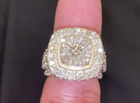 
              10K YELLOW GOLD 4.25 CARAT WOMEN REAL DIAMOND ENGAGEMENT RING WEDDING RING BRIDAL
            