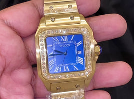 2 CARAT REAL DIAMOND STAINLESS STEEL 40 MM TYCOON WATCH