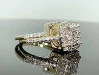 
              10K YELLOW GOLD 1.25 CARAT WOMEN REAL DIAMOND ENGAGEMENT RING WEDDING BAND BRIDAL SET
            