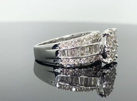 10K WHITE GOLD 2.25 CARAT WOMEN REAL DIAMOND ENGAGEMENT RING WEDDING RING BRIDAL