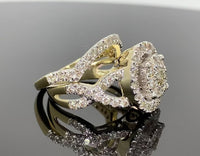 
              10K YELLOW GOLD 2.25 CARAT REAL DIAMOND ENGAGEMENT RING WEDDING BAND BRIDAL SET
            