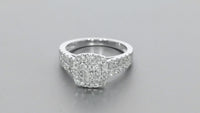 
              10K WHITE GOLD 1 CARAT WOMEN REAL DIAMOND ENGAGEMENT RING WEDDING RING BRIDAL
            