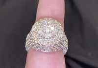 
              10K SOLID WHITE GOLD 7 CARAT REAL DIAMOND ENGAGEMENT RING WEDDING PINKY BAND
            