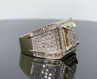 
              10K YELLOW GOLD 2.25 CARAT MENS REAL DIAMOND ENGAGEMENT WEDDING PINKY RING BAND
            