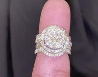 
              10K YELLOW GOLD 3.25 CARAT REAL DIAMOND ENGAGEMENT RING WEDDING BAND BRIDAL SET
            
