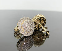 
              10K YELLOW GOLD 2.15 CARAT MENS WOMENS 12 MM 100% GENUINE DIAMONDS EARRING STUDS
            