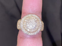 
              10K YELLOW GOLD 2.75 CARAT MENS REAL DIAMOND ENGAGEMENT WEDDING PINKY RING BAND
            
