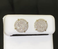 
              10K YELLOW GOLD .50 CARAT 10 MM 100% GENUINE DIAMONDS MENS/WOMENS EARRING STUDS
            