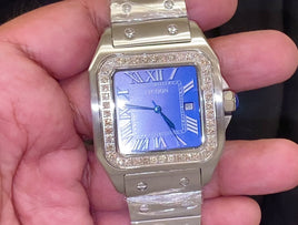 2 CARAT REAL DIAMOND STAINLESS STEEL 40 MM TYCOON WATCH