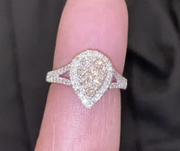 
              10K WHITE GOLD 1 CARAT WOMEN REAL DIAMOND ENGAGEMENT RING WEDDING RING BRIDAL
            