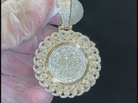 
              10K YELLOW GOLD 4 CARAT REAL DIAMONDS 18.25 GRAMS LARGE 2" CROSS PENDANT CHARM PIECE
            