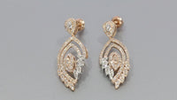 
              10K ROSE GOLD 1 CARAT 30 MM REAL DIAMOND WOMENS LADIES HOOPS EARRINGS HUGGIE STUDS
            