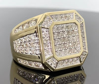 
              10K YELLOW GOLD 3 CARAT MENS REAL DIAMOND ENGAGEMENT WEDDING PINKY RING BAND
            