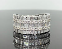 
              10K WHITE GOLD 2.50 CARAT MENS REAL DIAMOND ENGAGEMENT WEDDING PINKY RING BAND
            