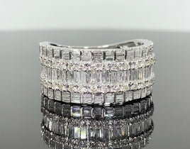 10K WHITE GOLD 2.50 CARAT MENS REAL DIAMOND ENGAGEMENT WEDDING PINKY RING BAND