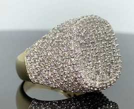 10K YELLOW GOLD 6.50 CARAT MENS REAL DIAMOND ENGAGEMENT WEDDING PINKY RING BAND