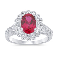 
              10K WHITE GOLD 2.50 CARAT DIAMOND & RUBY RING
            