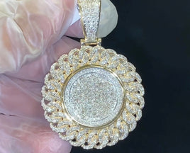 10K YELLOW GOLD 4 CARAT REAL DIAMONDS 18.25 GRAMS LARGE 2" CROSS PENDANT CHARM PIECE