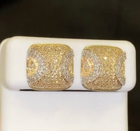 
              10K YELLOW GOLD 1.25 CARAT 13 MM 100% GENUINE DIAMONDS MENS/WOMENS EARRING STUDS
            