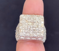 
              10K YELLOW GOLD 6.50 CARAT MENS REAL DIAMOND ENGAGEMENT WEDDING PINKY RING BAND
            