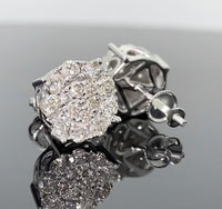 
              10K WHITE GOLD 1.25 CARAT MENS WOMENS 9 MM 100% GENUINE DIAMONDS EARRING STUDS
            