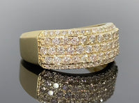 
              10K YELLOW GOLD 1.50 CARAT MENS REAL DIAMOND ENGAGEMENT WEDDING PINKY RING BAND
            