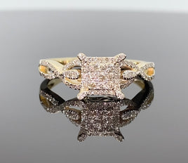 10K YELLOW GOLD .50 CARAT WOMEN REAL DIAMOND ENGAGEMENT RING WEDDING RING BRIDAL
