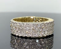 
              10K SOLID YELLOW GOLD 3.50 CARAT REAL DIAMOND ENGAGEMENT RING WEDDING PINKY BAND
            