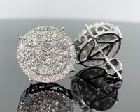
              10K WHITE GOLD 2.25 CARAT MENS WOMENS 15 MM 100% GENUINE DIAMONDS EARRING STUDS
            