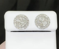
              10K WHITE GOLD 1.50 CARAT 11 MM 100% GENUINE DIAMONDS MENS/WOMENS EARRING STUDS
            