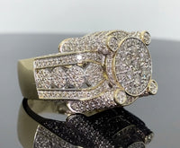 
              10K YELLOW GOLD 5.25 CARAT MENS REAL DIAMOND ENGAGEMENT WEDDING PINKY RING BAND
            