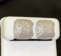
              10K WHITE GOLD 1.25 CARAT 13 MM 100% GENUINE DIAMONDS MENS/WOMENS EARRING STUDS
            