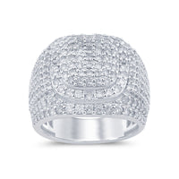 
              10K SOLID WHITE GOLD 3.50 CARAT REAL DIAMOND ENGAGEMENT RING WEDDING PINKY BAND
            