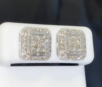 
              10K WHITE GOLD 1.25 CARAT 12 MM 100% GENUINE DIAMONDS MENS/WOMENS EARRING STUDS
            