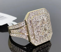 
              10K YELLOW GOLD 4.25 CARAT 13.16 GRAM GOLD MENS REAL DIAMOND ENGAGEMENT WEDDING PINKY RING BAND
            