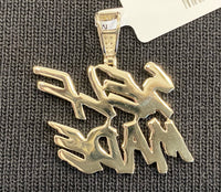 
              10K SOLID YELLOW GOLD 1.50 CARAT REAL DIAMOND 1.25 INCHES SELF MADE PENDANT CHARM
            