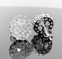 
              10K WHITE GOLD 2.15 CARAT MENS WOMENS 12 MM 100% GENUINE DIAMONDS EARRING STUDS
            