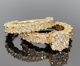 10K YELLOW GOLD 4.25 CARAT WOMEN REAL DIAMOND ENGAGEMENT RING WEDDING BAND RING SET