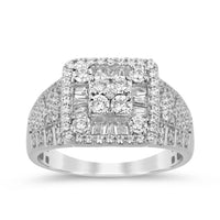 
              10K SOLID WHITE GOLD 1.15 CARAT REAL DIAMOND ENGAGEMENT RING WEDDING PINKY BAND
            