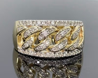 
              10K YELLOW GOLD .60 CARAT MENS REAL DIAMOND ENGAGEMENT WEDDING PINKY RING BAND
            