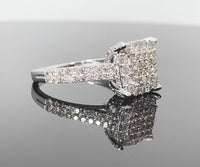 
              10K WHITE GOLD 1.50 CARAT WOMEN REAL DIAMOND ENGAGEMENT RING WEDDING BRIDAL RING
            